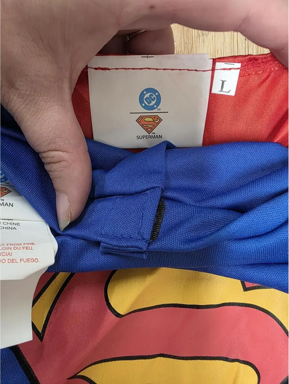 RUBIE’S SUPERMAN PET COSTUME FOR DOGS/CATS DC COMICS LARGE